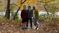 Columbia Bassett students pose during a fall hike in Cooperstown, New York.